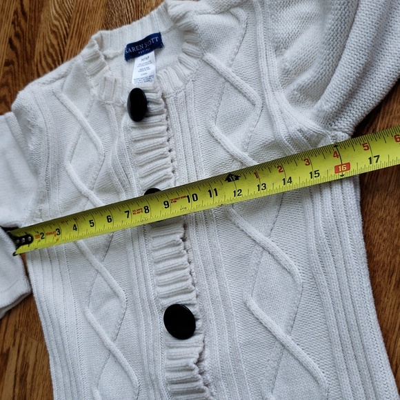 (S) Karen Scott Cable Knit Cottagecore Cozy Sweater Comfy Cardigan Boho Lounge - Picture 6 of 7